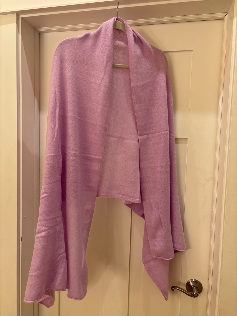 J. Crew Frosty Lilac 100% Cashmere oversized wrap 33”x79”
